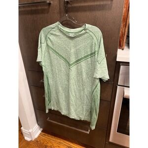 OQQ men's xxl green short sleeve shirt